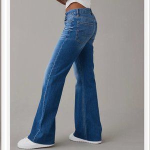 American Eagle low rise baggy flare 6